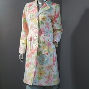 New pastel floral trench coat by Willi Smith